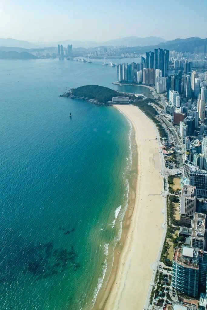 Haeundae Beach and Dongbaek Island